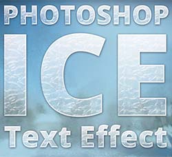 冰雪文字模板：Photoshop Frozen Ice Text Effect
